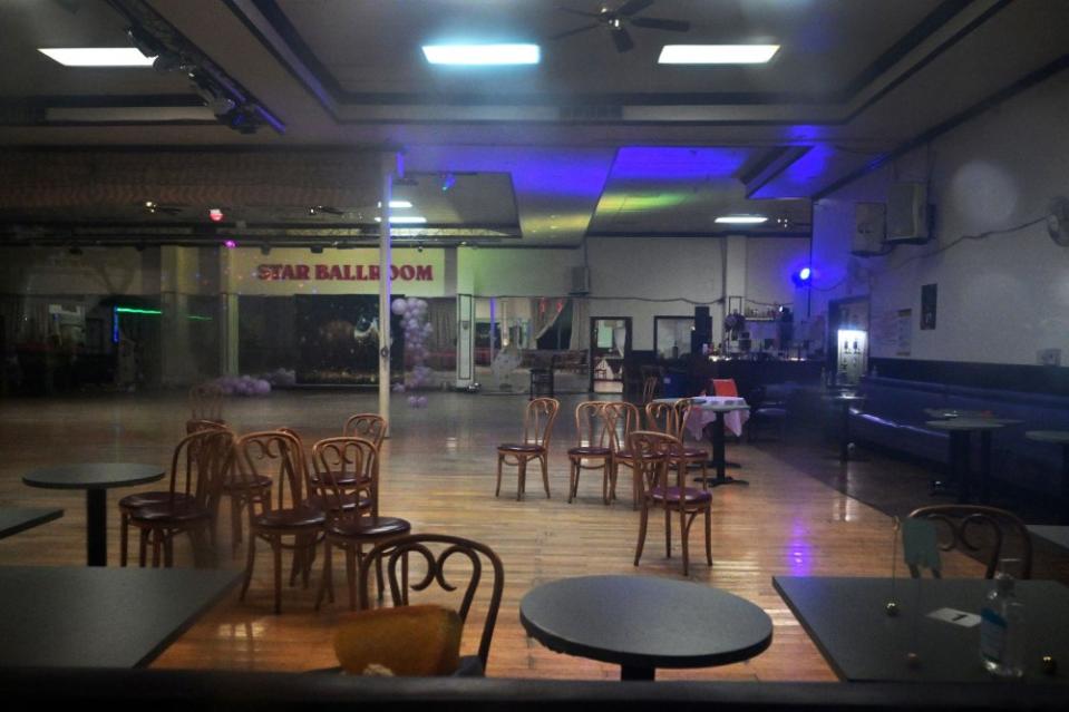 The Star Dance Studio is pictured days after a mass shooting in Monterey Park, Calif., on Jan. 23. The shooter who killed 11 people on Jan. 21 before shooting himself as police moved in on him was once a regular at the California dance club.<span class="copyright">Frederic J. Brown—AFP/Getty Images</span>