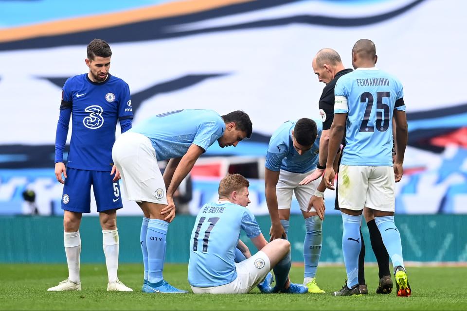 De Bruyne could return for CityThe FA via Getty Images