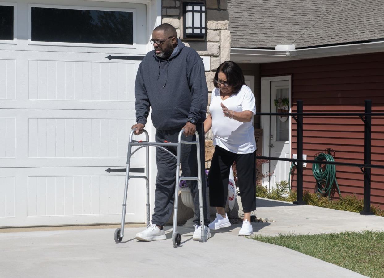 David Upshaw, an Army veteran and retired Lawrence Township police officer, continues to recover after a brutal attack last year while he was working at Indian River Correctional Facility. 'It’s taken so much from us,' Upshaw’s wife, Patricia, said of her husband’s struggles since that night. 'The responsibility falls on the state.'