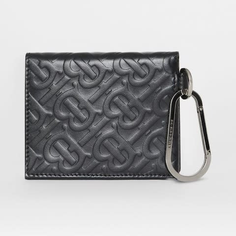 Burberry Monogram Embossed Leather Trifold Wallet - Credit: Burberry