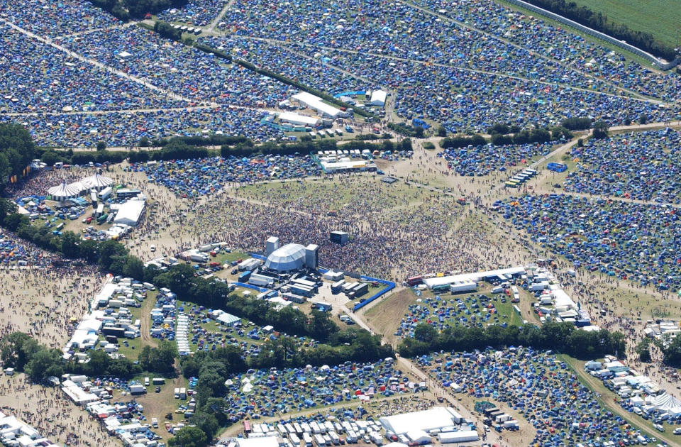 File photo dated 25/06/04 of the Glastonbury Festival site. Emily Eavis has said Glastonbury organisers aim to have the festival back in June.