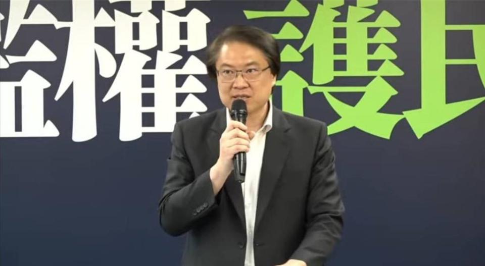 民進黨祕書長林右昌召開「下鄉宣講：反濫權、護民主」記者會。圖／民進黨中央提供