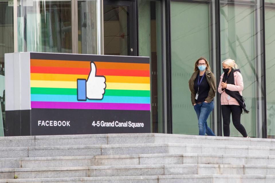 Die Europazentrale des Facebook-Konzerns liegt in Dublin.  - Copyright: PAUL FAITH/AFP via Getty Images