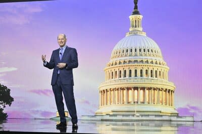 Gary Shapiro, president and CEO, Consumer Technology Association, at the CES 2023 CTA State of the Industry presentation.