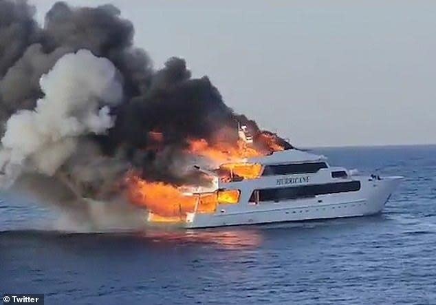 紅海又出事！遊艇海上爆炸，29乘客生死瞬間有人急跳海。（翻自《每日郵報》）