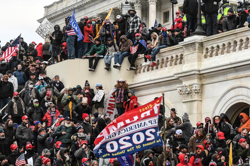 Supporters of President Donald Trump gather at the west entrance of the U.S. Capitol on Jan. 6 after busting through barriers manned by U.S. Capitol Police officers. (Photo: Stephanie Keith/Reuters)