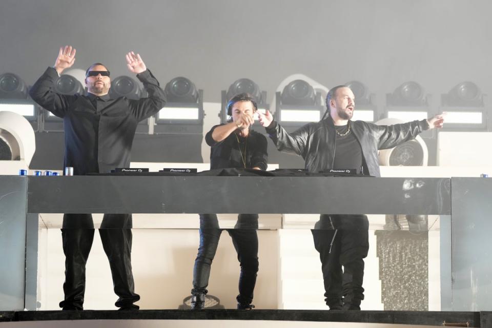 Supergroup Swedish House Mafia provided a DJ set later on in the night (Getty Images for Atlantis The Royal)