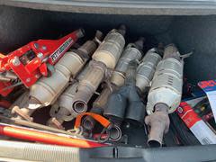 Stolen catalytic converters recovered by authorities from suspected thieves who allegedly operated in Simi Valley and around Southern California.