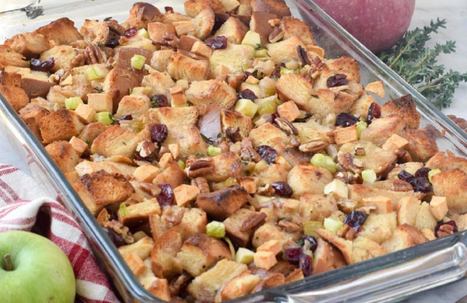 Apple Honey Challah Stuffing