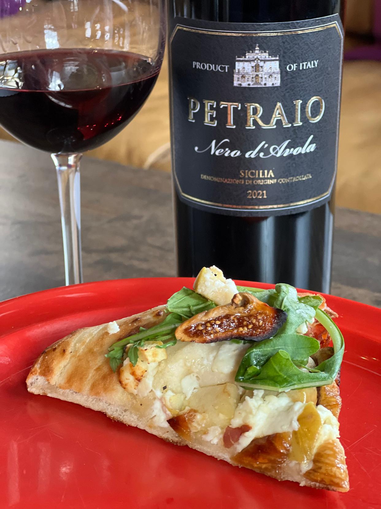 Cafe Arnone in Fairlawn offers, among other menu options, a fig and prosciutto pizza and Petraio Nero d'Avola wine from Sicily.