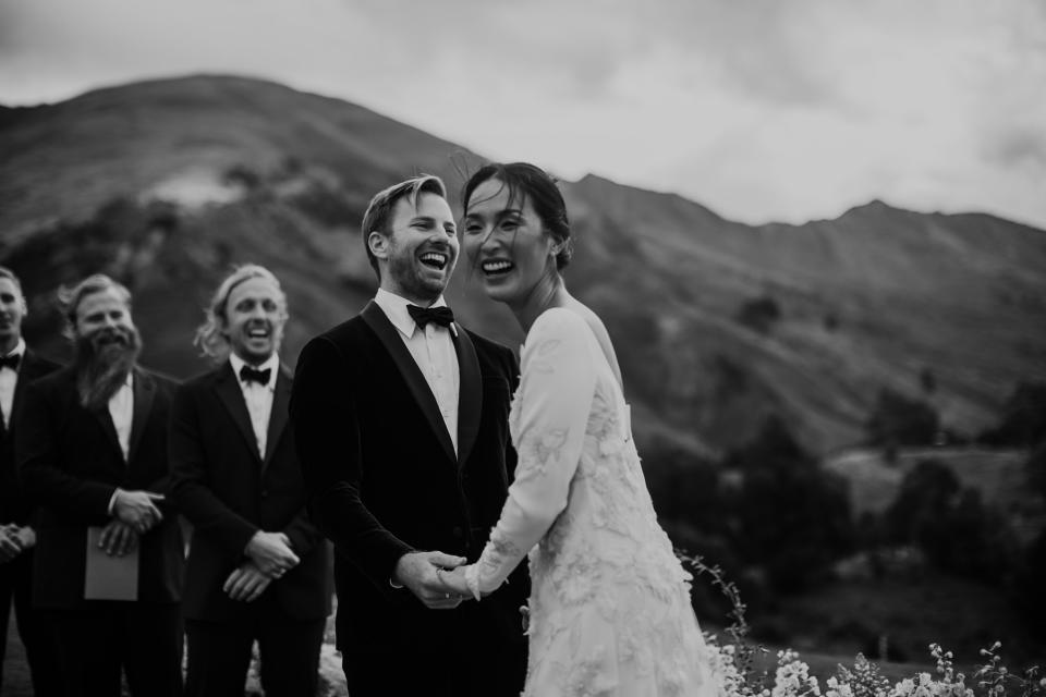 The social media star married photographer Luke Shadbolt at Rippon Hall in Lake Wanaka—a biodynamic vineyard that believes that the energy and love from each wedding goes into the earth and helps the grapes grow.