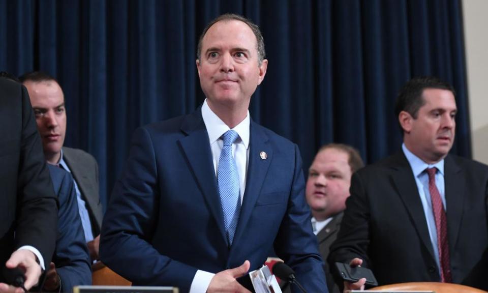 Adam Schiff on Capitol Hill in Washington DC, on 15 November.