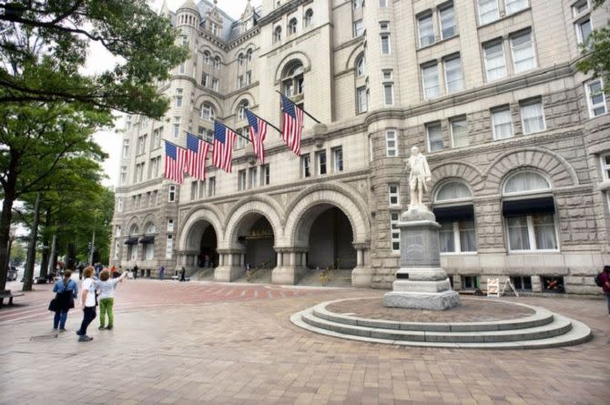 Man sets himself on fire outside Trump Hotel