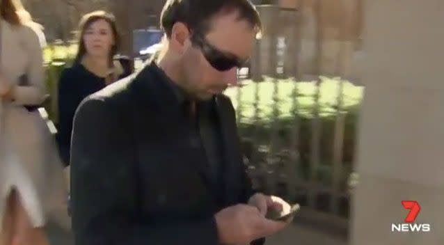 Adelaide man Shannon Aubert, 35, left court with a six month suspended sentence. Photo: 7 News