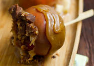 <div class="caption-credit"> Photo by: Kathy Patalsky</div><b>PB Caramel Apples</b> <br> Peanut butter cup caramel apples are a fun way to turn healthy apples into a peanut butter lovers' dessert treat. <br> <a href="http://www.babble.com/best-recipes/23-yummy-nut-butter-lovers-recipes/#pb-caramel-apples" rel="nofollow noopener" target="_blank" data-ylk="slk:Get the recipe;elm:context_link;itc:0;sec:content-canvas" class="link "><i>Get the recipe</i></a> <br>