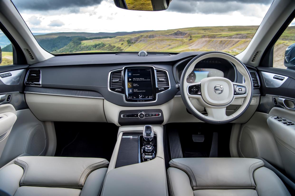 The interior of the XC90 is finished to a high specification 