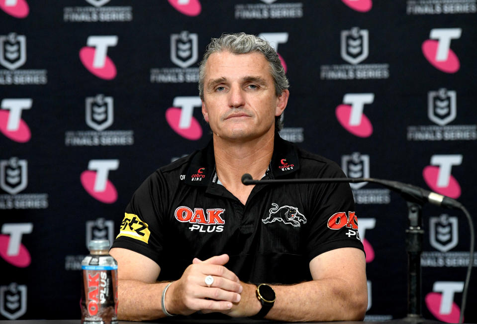 Ivan Cleary during a press conference.