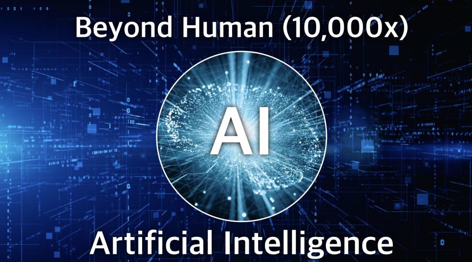 SoftBank CEO Masayoshi Son says AI will supercharge human abilities by "10,000x" in a presentation to investors.