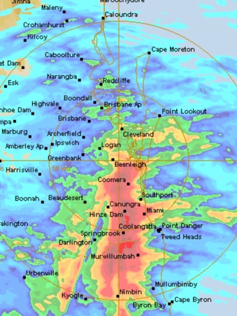 Rain fall radar image. Picture: Weatherzone