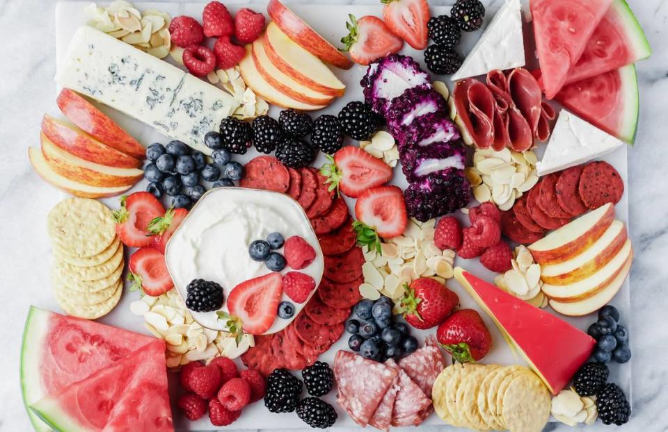 Instructions on how to put together other spreads like this Red, White and Blue board can be found in “Stunning Spreads: Easy Entertaining with Cheese, Charcuterie, Fondue & Other Shared Fare.”