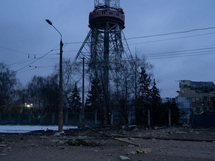 Kyiv's TV Tower damaged by Russian shelling