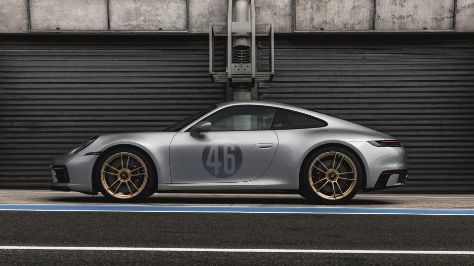 2023 porsche 911 gts le mans centenaire edition profile shot