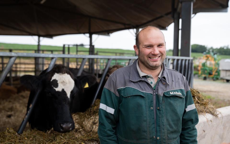 Organic farmer Murray Cooper uses crushed basalt on his farm