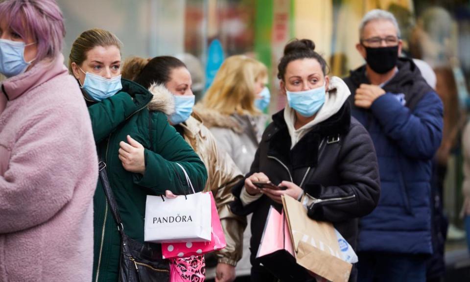 Shoppers in Liverpool.