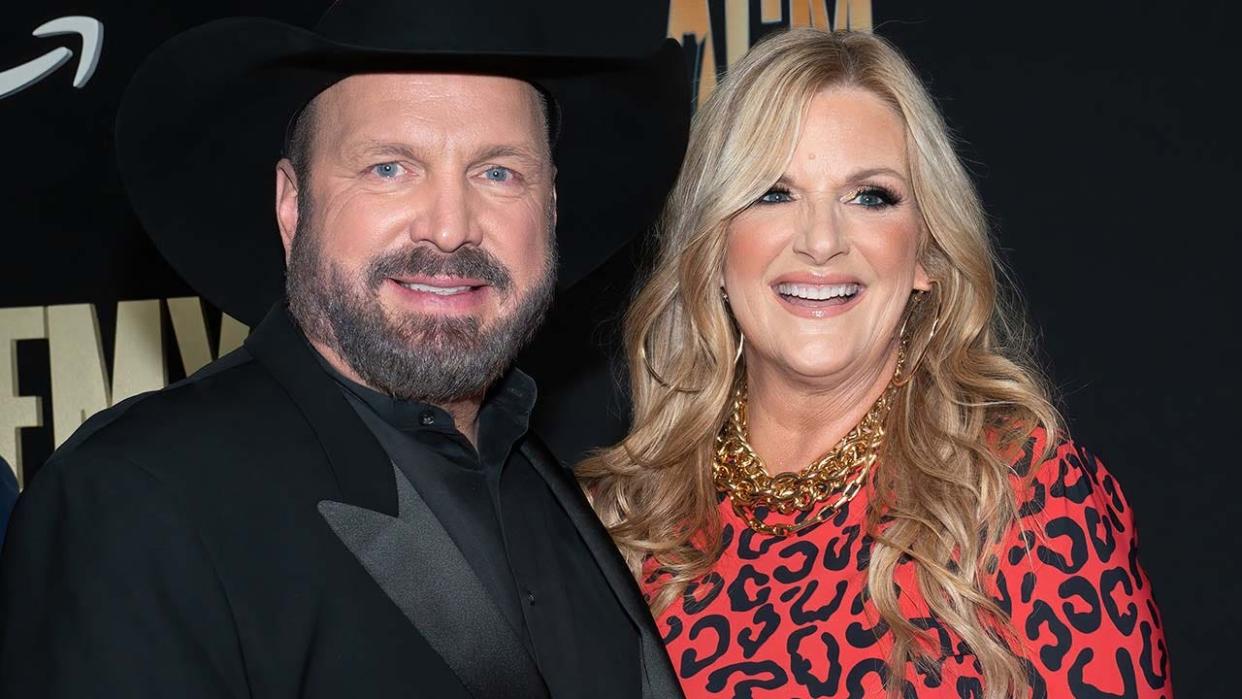 Trisha Yearwood and Garth Brooks smiling together