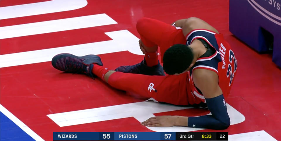 The Wizards badly need Otto Porter healthy and operational for the playoffs. (Screencap via NBA)