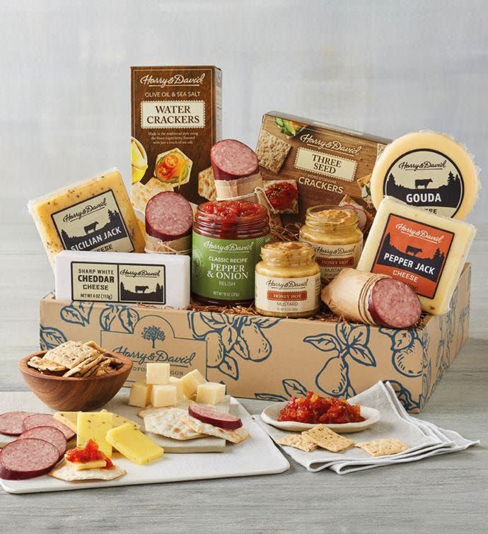 <p><a href="https://go.redirectingat.com?id=74968X1596630&url=https%3A%2F%2Fwww.harryanddavid.com%2Fh%2Fgift-baskets-tower-boxes%2Fmeat-and-cheese-gift-boxes%2F33208&sref=https%3A%2F%2Fwww.thepioneerwoman.com%2Fholidays-celebrations%2Fgifts%2Fg35813172%2Fmothers-day-basket-ideas%2F" rel="nofollow noopener" target="_blank" data-ylk="slk:Shop Now;elm:context_link;itc:0;sec:content-canvas" class="link rapid-noclick-resp">Shop Now</a></p><p>Supreme Meat and Cheese Gift Box</p><p>Harry and David</p><p>$79.99</p><span class="copyright">Harry and David</span>