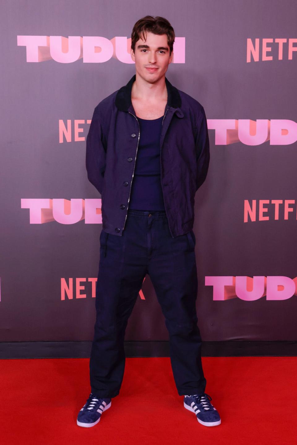 Corey Mylchreest attends Netflix's Tudum event in Sao Paulo, Brazil.