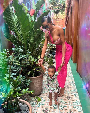 <p>Erica Mena Instagram</p> Erica Mena and son Legend Brian Samuels.