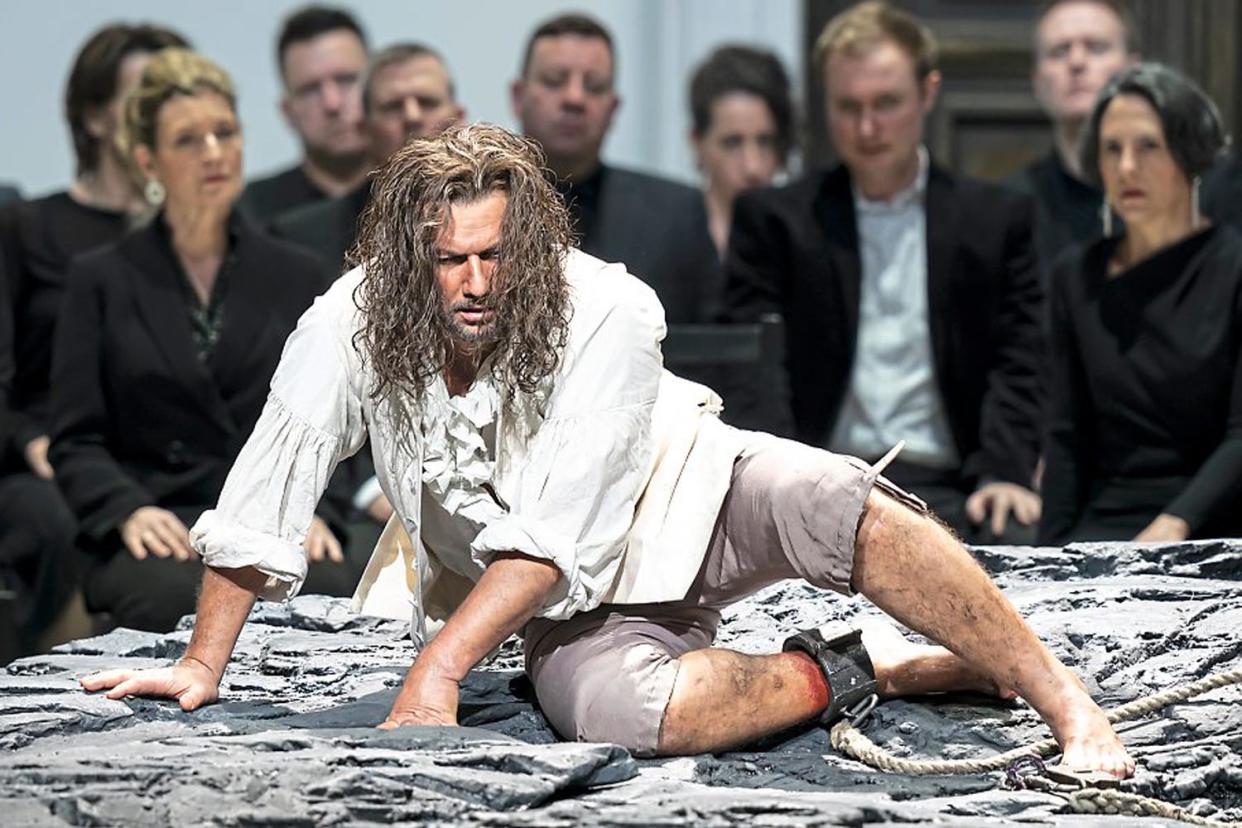 Breathtaking: Jonas Kaufmann as Florestan in Fidelio at the Royal Opera House. Political art like this is symbolic but vital: Bill Cooper