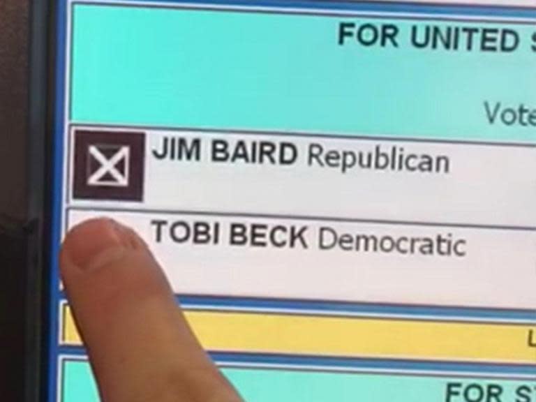 Midterm elections: Voting machine automatically selects Republican candidate instead of Democrat in Indiana, video shows