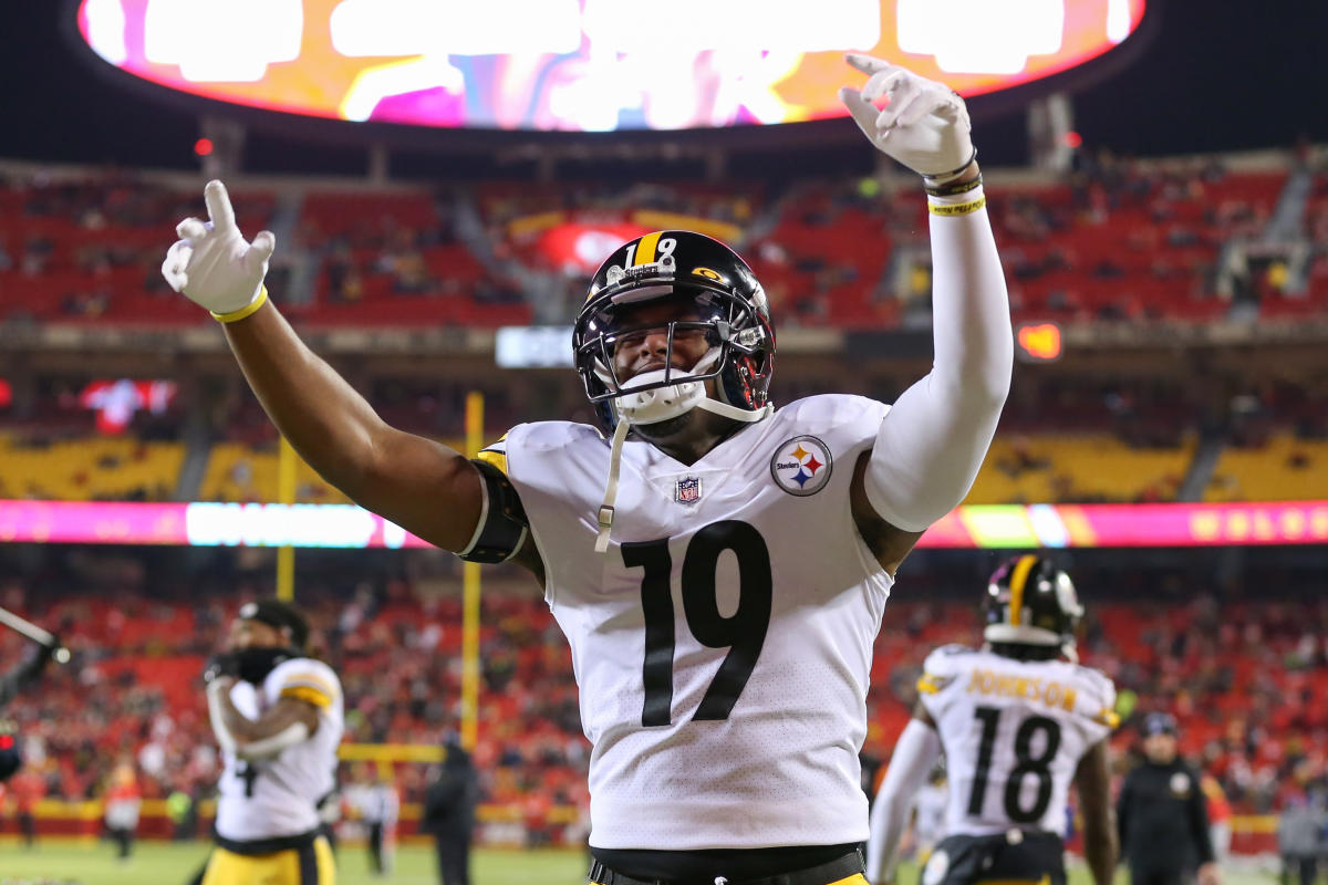 Former Kansas City Chiefs wide receiver JuJu Smith-Schuster on the News  Photo - Getty Images