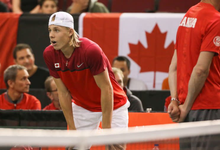 Denis Shapovalov is sorry. (Getty Images)