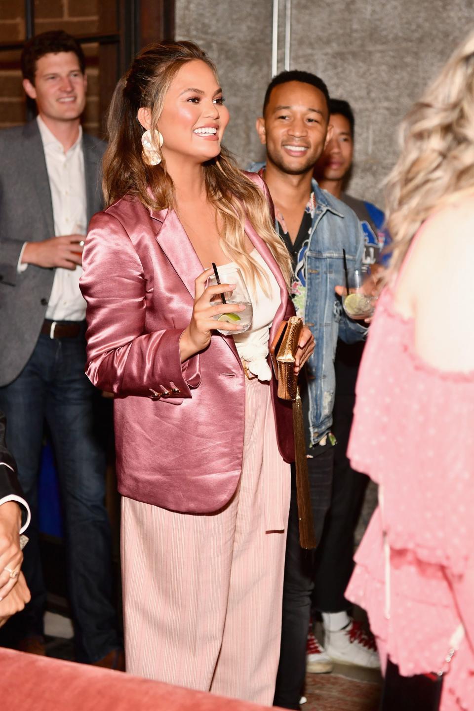 WHO: Chrissy Teigen<br> WHERE: Finery launch, Los Angeles<br> WHEN: July 12, 2018
