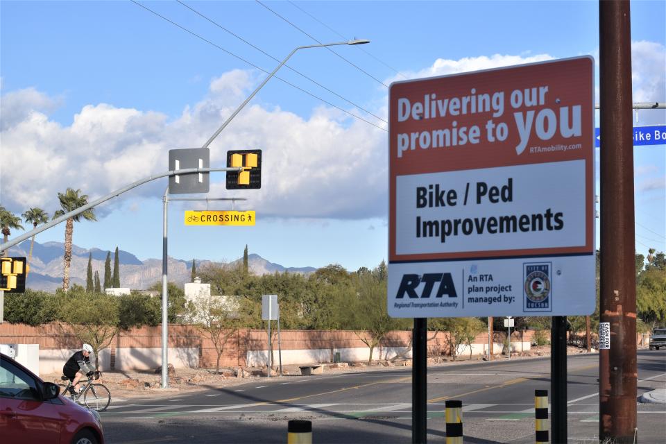 An RTA-funded bicycle boulevard on Treat Avenue in Tucson. Jan. 26, 2024