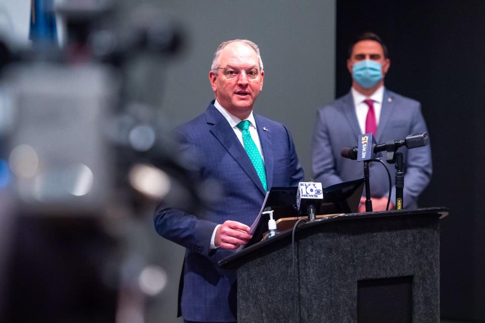 Louisiana Gov. John Bel Edwards was criticized early in the pandemic for his stay-at-home order in the spring that shut down the state's economy.