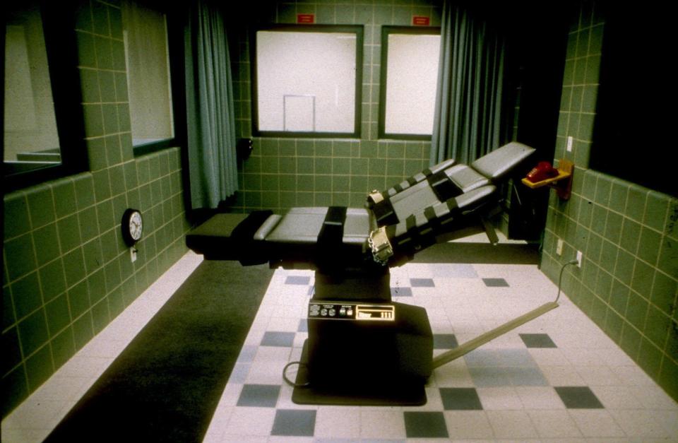 The execution room at the U.S. Penitentiary in Terre Haute, Ind., is shown in this undated file photo.