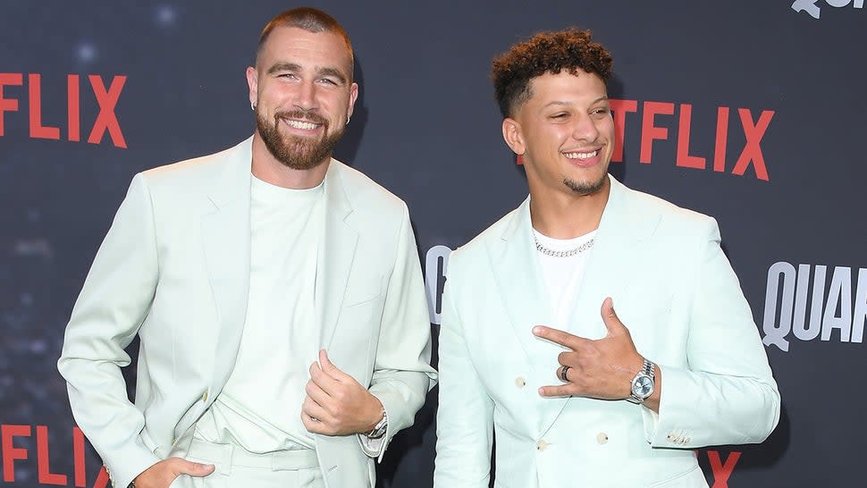 Travis Kelce and Patrick Mahomes