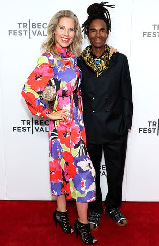 <p>Dia Dipasupil/Getty </p> Tessa van der Steen and Fabrice Morvan in New York City in June 2023