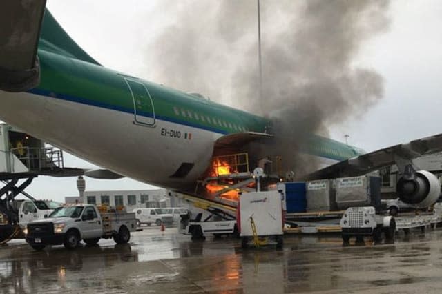 Aer Lingus flight catches fire on runway in Orlando