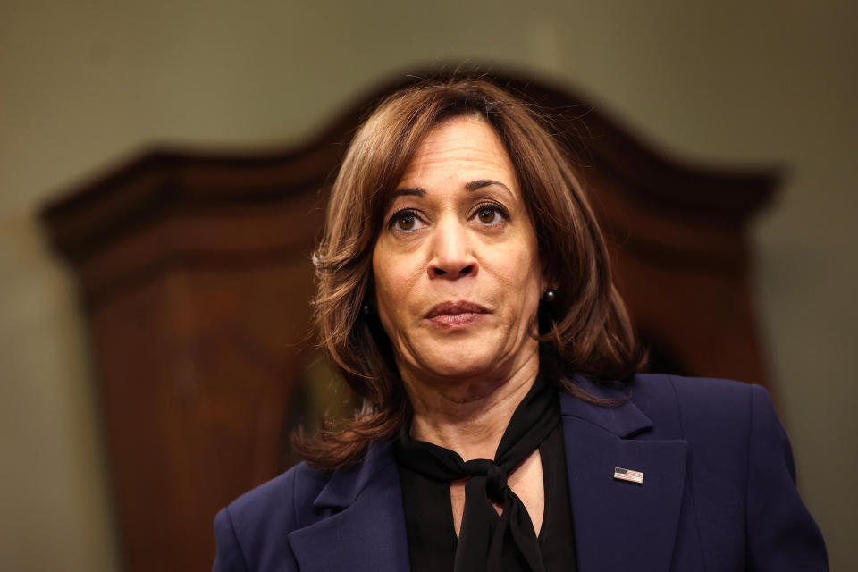 Vice President Kamala Harris in Washington on Jan. 9, 2023. (Kevin Dietsch / Getty Images file)