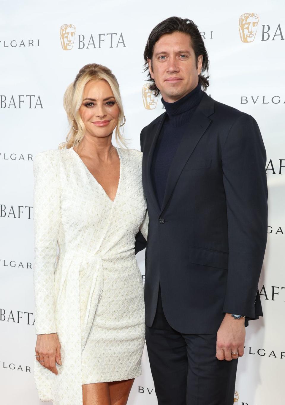 vernon kay and tess daly at the british academy film awards 2022 gala dinner