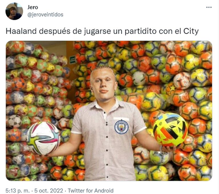 Las redes sociales se rinden ante el gran rendimiento de Erling Haaland (Foto: Twitter)