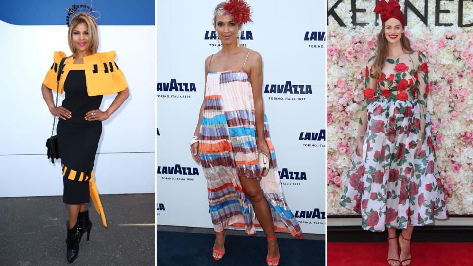 Bec Hewitt and Robyn Lawley lead most eccentric outfits from Oaks Day