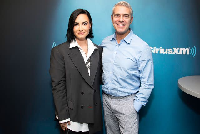 <p>Santiago Felipe/Getty</p> Demi Lovato and Andy Cohen on July 14, 2023