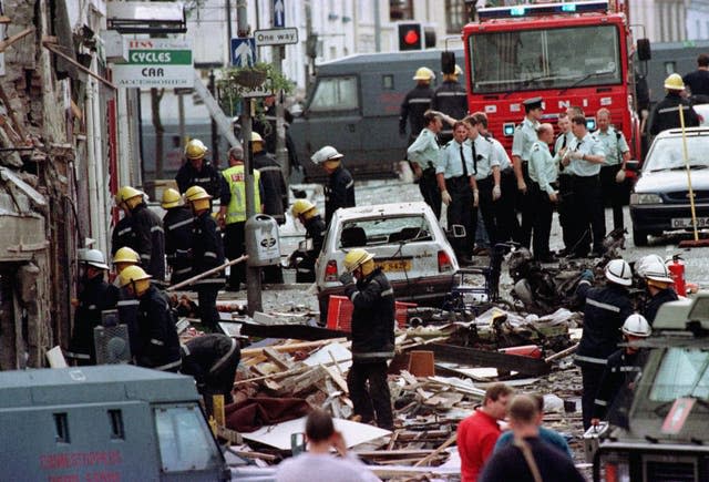 Omagh bomb blast scene